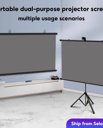 Projector Screen With Stand 72 Inch Portable And Storable Projection Screen Full HD 4K